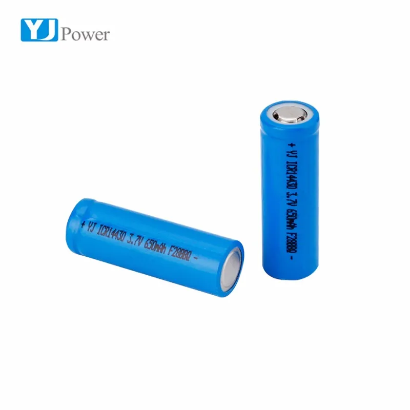 Hot Selling 3.7V 650mAh 14430 rechargeable lithium battery cell for wireless microphone
