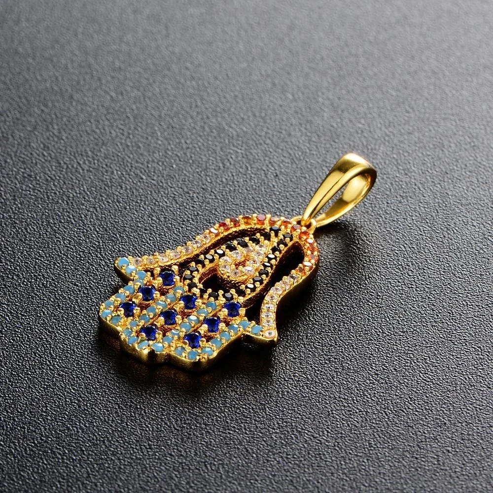 925 sterling silver hamsa hand charms gold filled pendant
