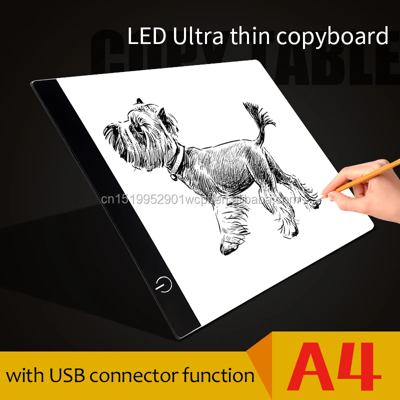 A4 LED Dimmable Drawing panel, Architects Drawing Tracing Table Light Box ,super slim graffiti lighting pad