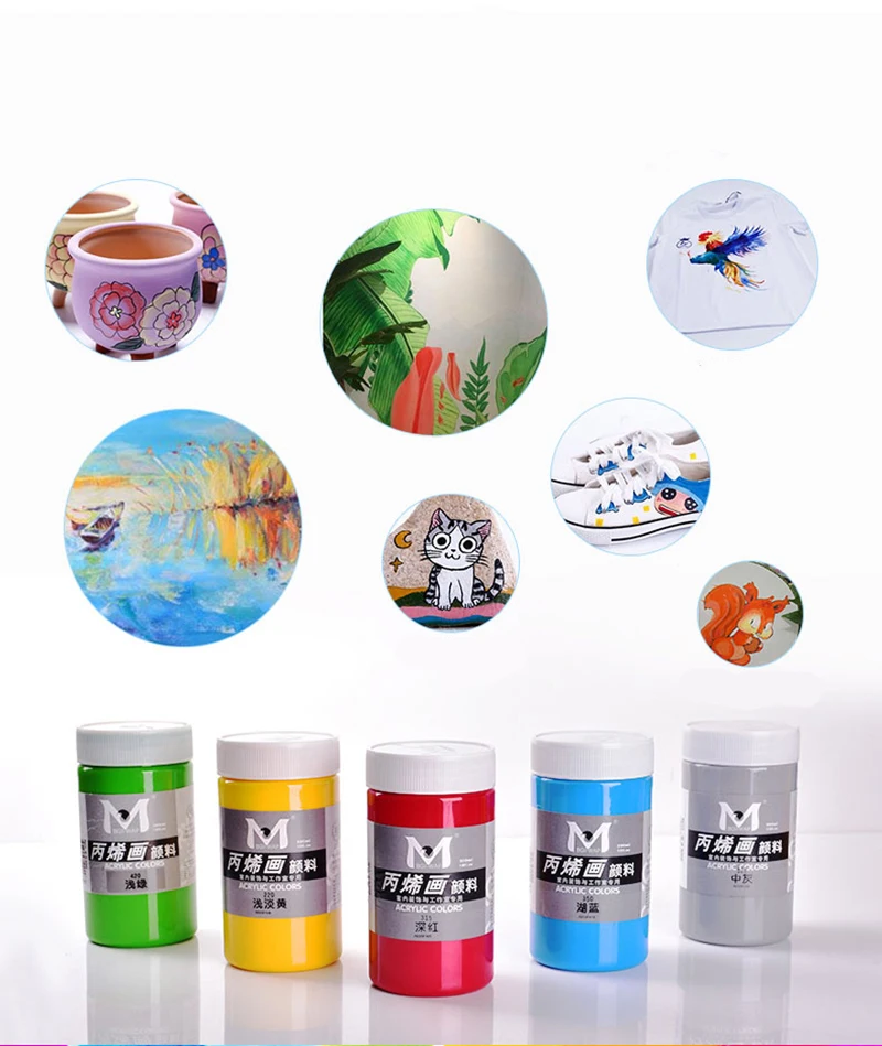 Popular 300ml 10 oz quality acrylic paint for artist painting
