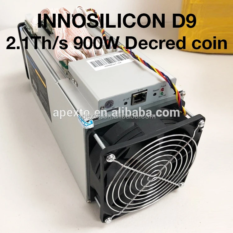 Apexto Innosilicon D9 DCR монета Шахтер DecredMaster