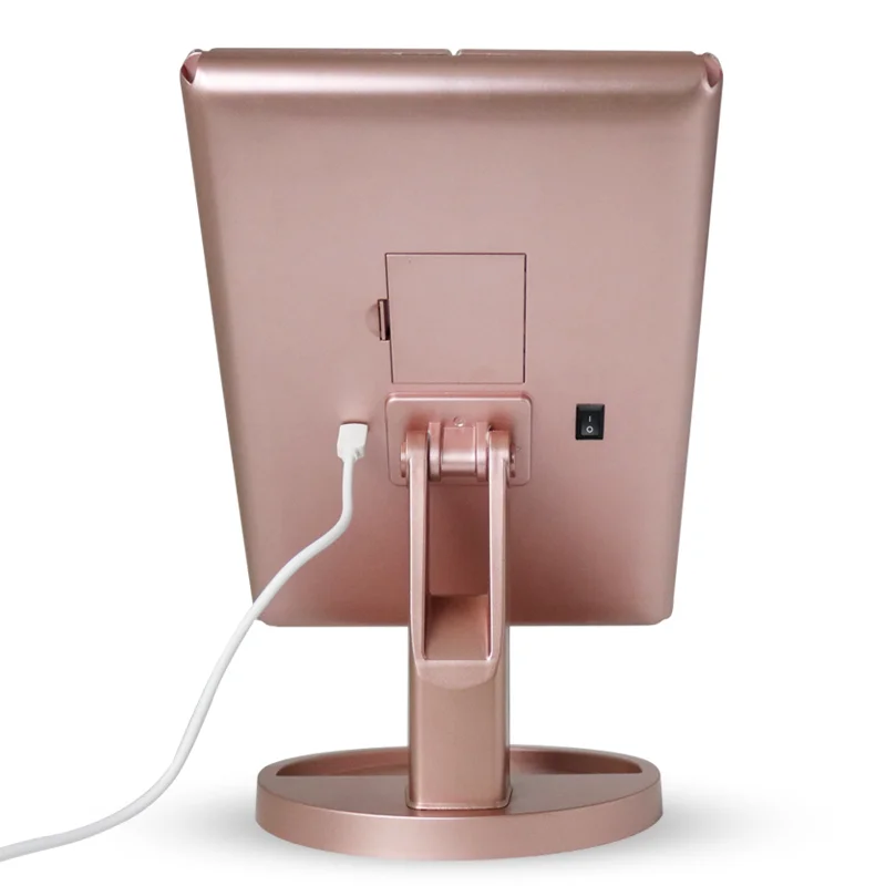 Missmeeca Table Stand Touch Screen Sensor Trifold Travel Vanity Mirror with 22 Lights