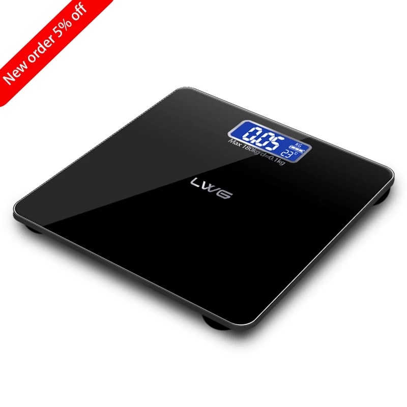 Custom electronic body weight bathroom glass scale