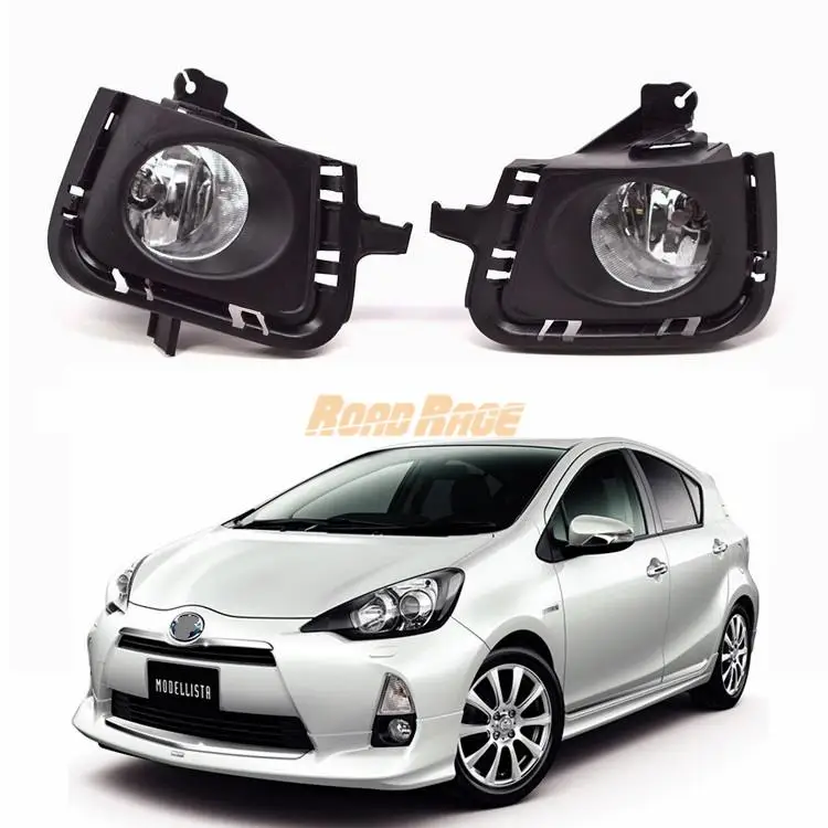 2012 2013 2014 Prius C aqua переднего бампера супер яркий Туман свет лампы Kit w/переключатель проводки, решетка крышки и янтаря галогенные лампы