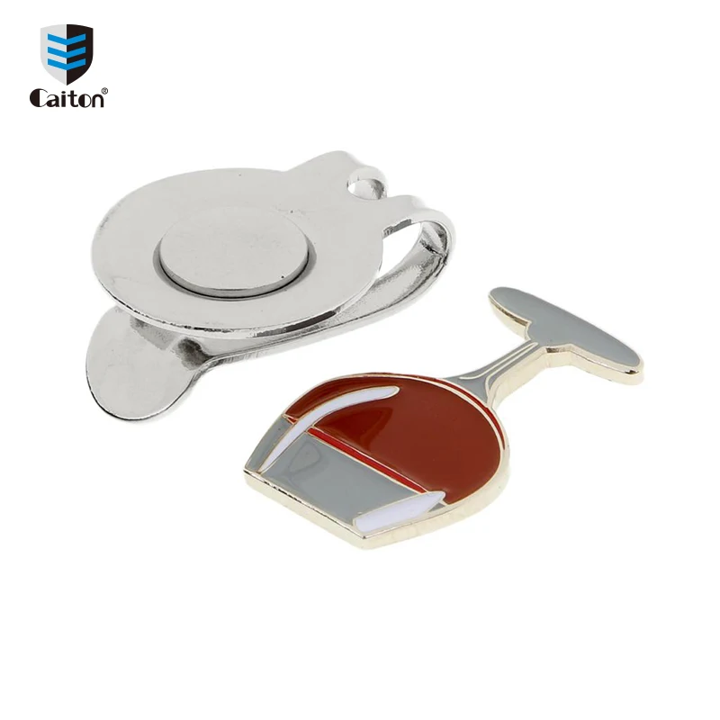 Alibaba best sellers wine glass metal golf ball marker with magnetic hat cap clip accessories