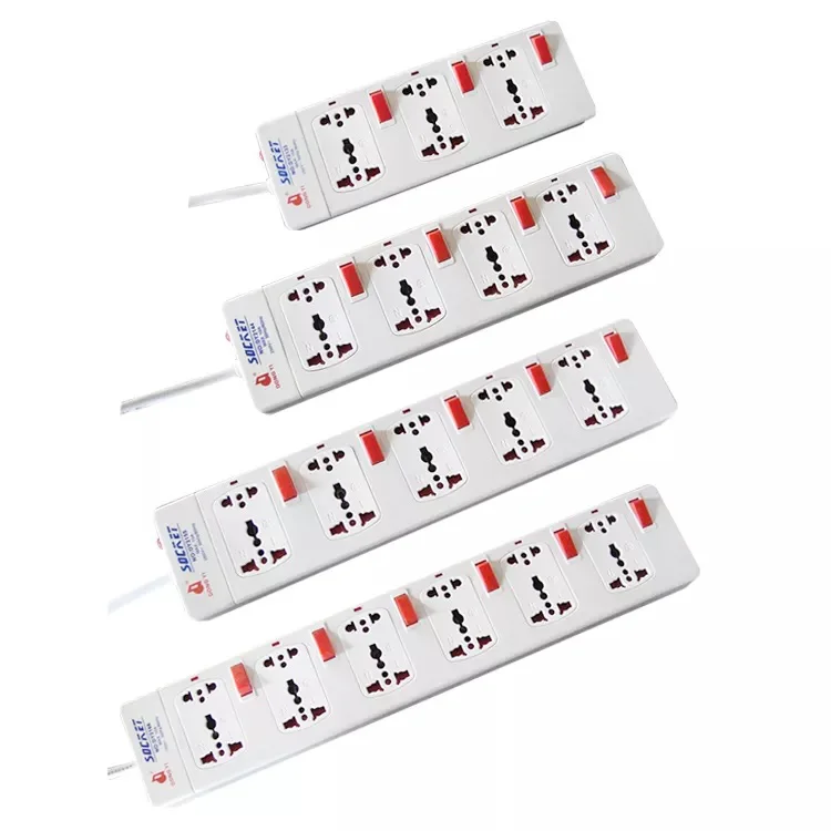 Plug Socket Multi Outlet Power Strip Outlet Extension Socket With Six Switch