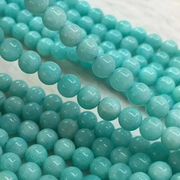 6mm natural AAA grade round smooth peru amazonite gemstone beads