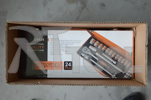 Набор торцевых гаечных ключей 24 шт./торцевые головки crv/Набор в металлическом