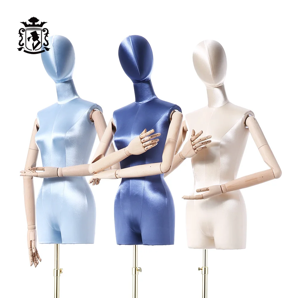 Манекен для девушек rubo, Модный Манекен, торс, деревянная рука, полутело, женский манекен, голова для париков