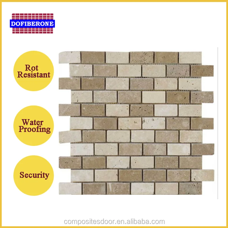 high quality solid surface travertine stone faux stone panels Flexible brick wall panels