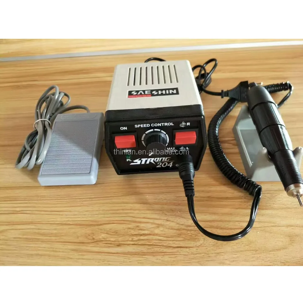 Высококачественная продукция из Китая по Заводской Цене SAESHIN Dental Lab Carving Strong 204 Micro Motor 102L полировальный наконечник 220V