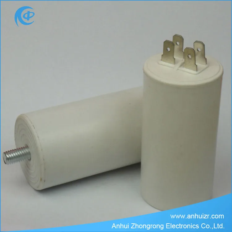 Белый пластик круглый чехол конденсатор 40 мкФ 250 В