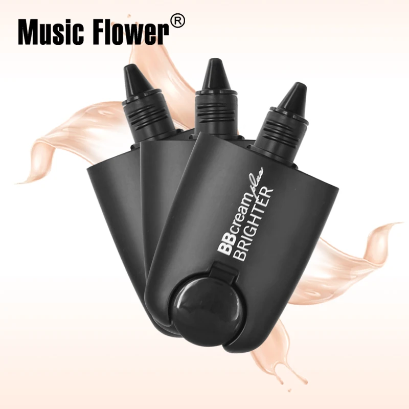 Authentic Music Flower 24H Lasting Waterproof Moisturizer Cheek Natural 2 in 1 BB Cream+Brightener For Makeup Base