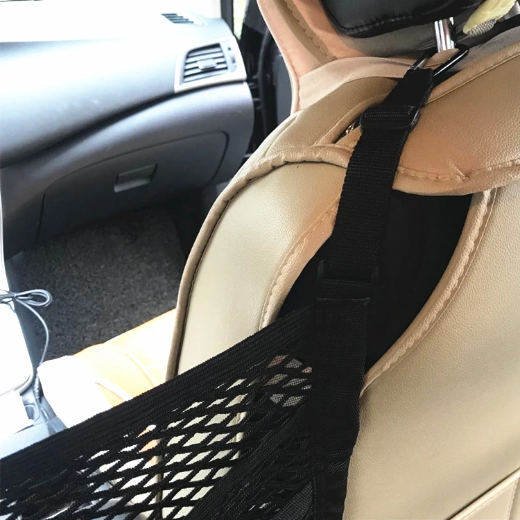 
3-Layer Car Mesh Organizer Seat Back Net Bag Barrier of Backseat Pet Kids 