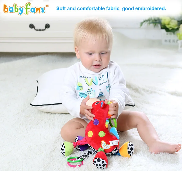 Babyfans baby musical toy of lovely animal horse soft plush baby toys