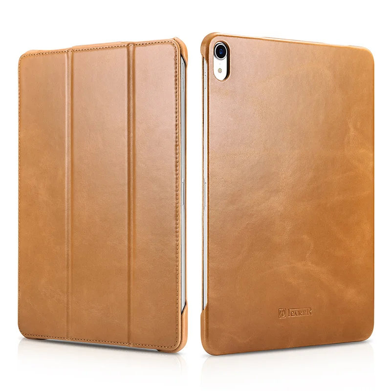 ICARER Best Price Genuine Leather Tablet Protective Case for iPad Pro 12.9 inch 2018
