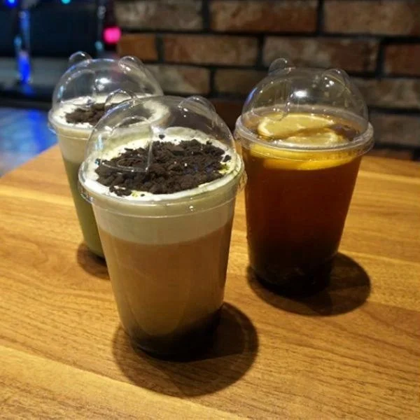 new type  PET plastic u shape cup 12oz,16oz, 20oz with dome lids