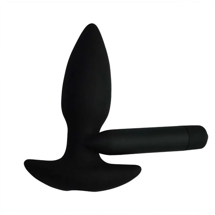 Silicone anal toy  electric prostate massager vibrating butt vibrator for adult  S  M L size