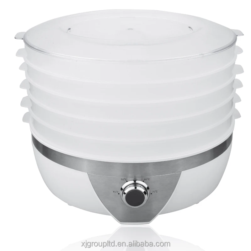XJ-14709 home appliance Food dehydrator with mechanical temperature settings; and 5 dry layers and overheating protection