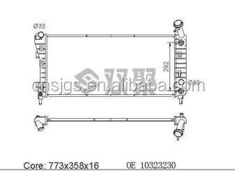 Автомобилей радиатор для BUICK 10323230