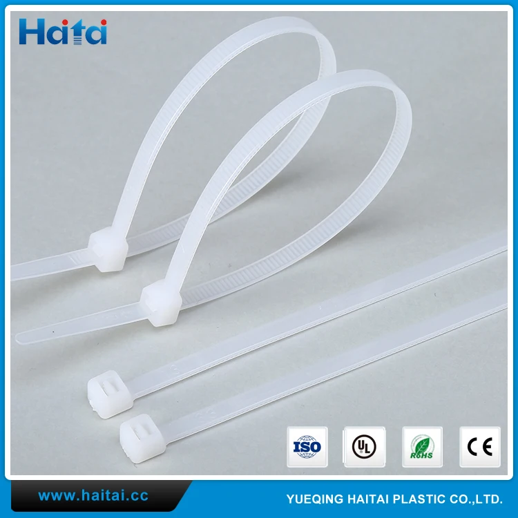 Haitai China Online Shopping Natural Self-Locking White Nylon 66 Fabric Cable Ties