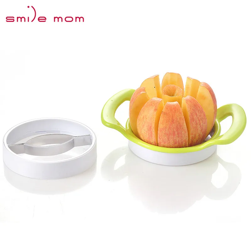 Smile mom 2 in 1 Fruit Slicer Manual Apple Mango Slicer Stainless Steel Hand Fruit Slicer
