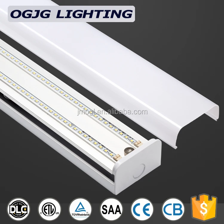Indoor emergency lamp double tube linear batten fitting LED office ceiling light