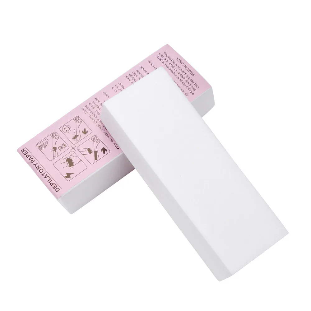 80 шт., восковые полоски для удаления волос на ногах