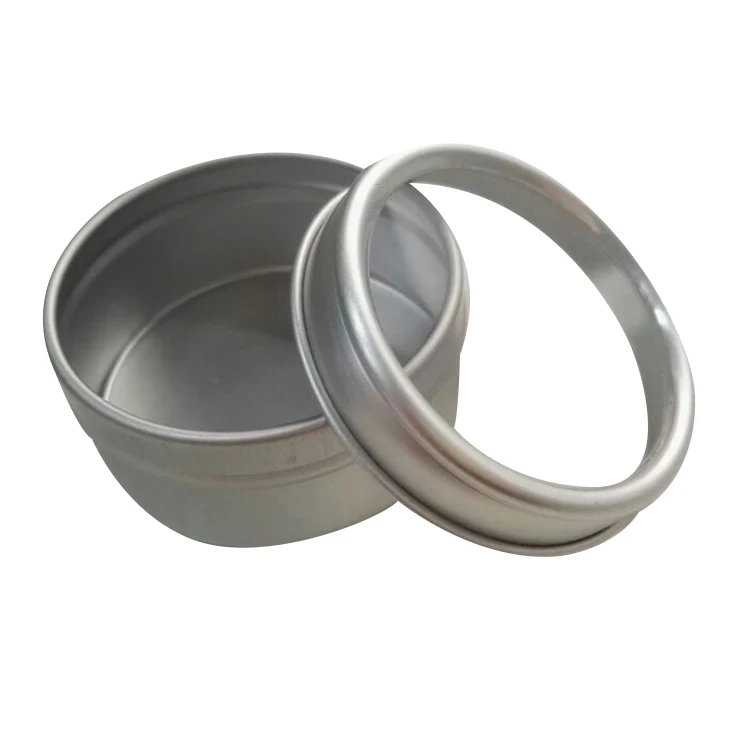 Round Aluminium Tin Can With Clear Pvc Window Candy Tin