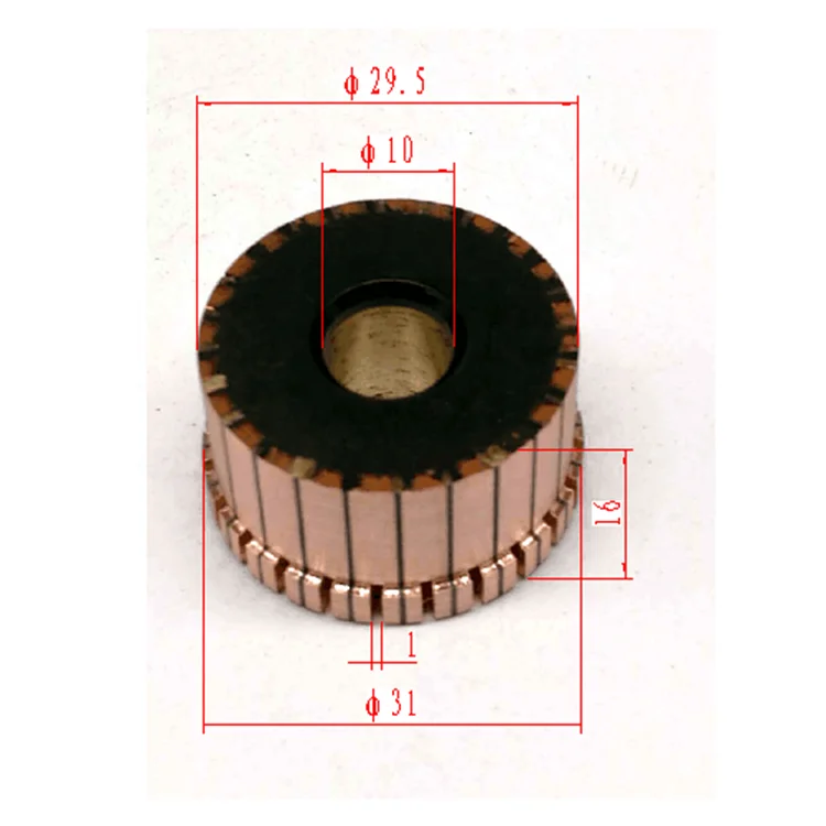 OD29.5* ID10*H 16-24segment commutator for motor armature . high quality and free samples