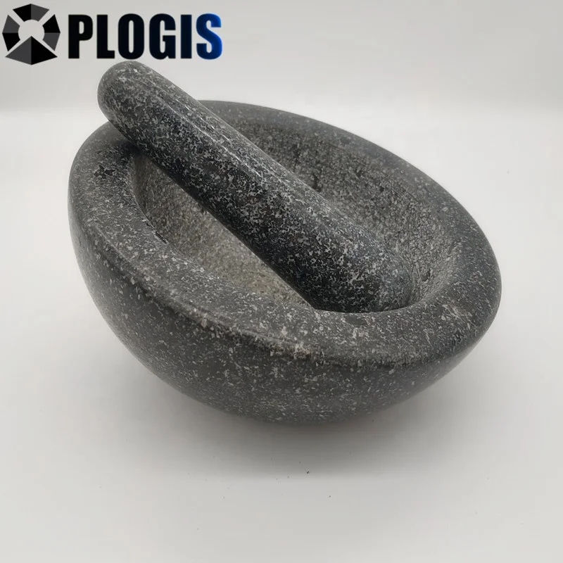Natural Granite Pestle &Mortar stone kitchen  utensils garlic press