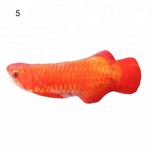 Artificial Fish Sleeping Mint Catnip Puppy Teeth Chew Plush Dog Cat Toys