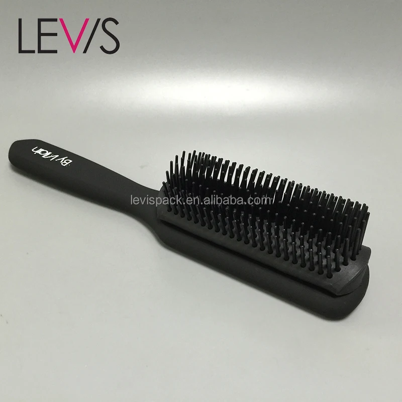 
High quality unique plastic black double sided skeleton brush 