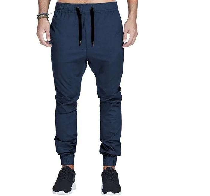 Wholesale Men Twill Chino Cargo Baggy Sweatpants Slim Fit Jogger Pants