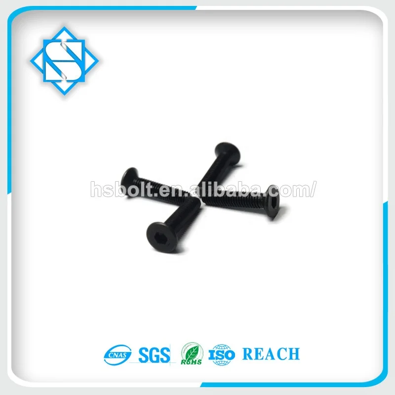 China Manufacture Direct Supply Black DIN7991 Cap Screw With Hex Socket Flat Countersunk Head
