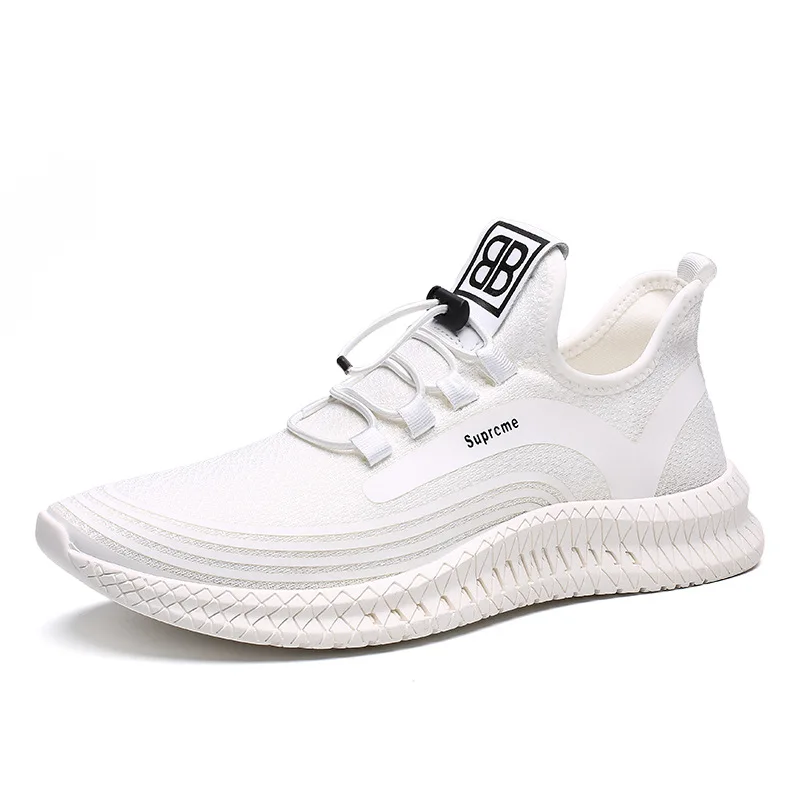 Fabric Sport Shoes Men New Design Fashion Casual Sneakers EVA Knit Rubber Mesh Walking Shoes CN;FUJ Gowisdom Breathable Knitting