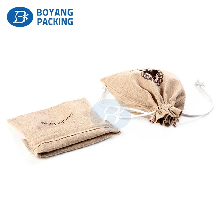 
Manufacturers Quality Natural Fabric gift hemp Pouch Jute Draw string Bag with window 