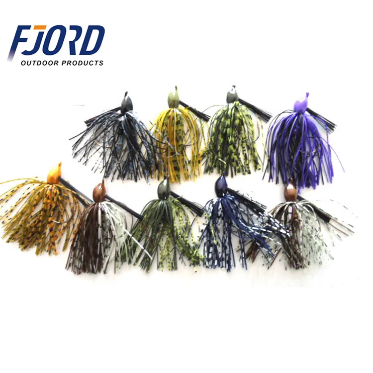 FJORD Wholesale High Quality Swim Bait Rubber Jig Bass jig Fishing Lure Lead Flipping Jig Heads