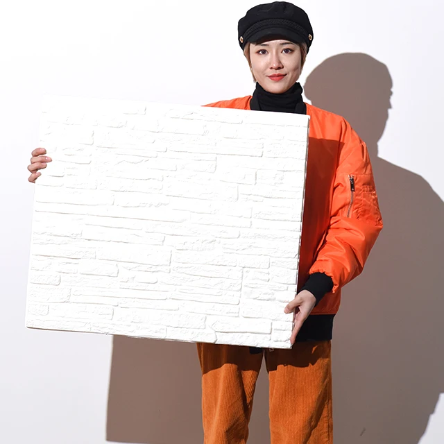 WB 3D Mural Wallpaper/3D PE foam Brick Wall Paper/3D paper wall decoration