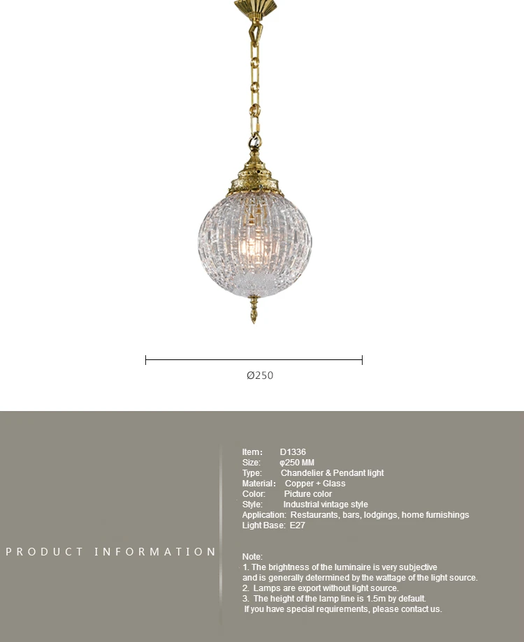 Modern Globe Pendant Light Crystal Chandelier for Restaurants Bars Lodgings Home Furnishings Blown Glass European Energy Saving