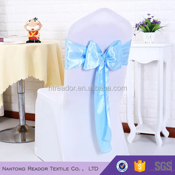 wholesale factory wedding tie back chair cover satin chair sashes for banquet