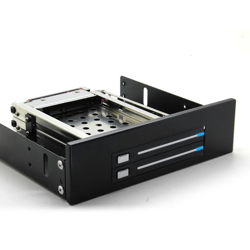 Swap Mobile Rack 2.5 inch for 2 Bay Dual 2.5inch Hard Drive Internal SATA III HDD SSD Backplane Frame