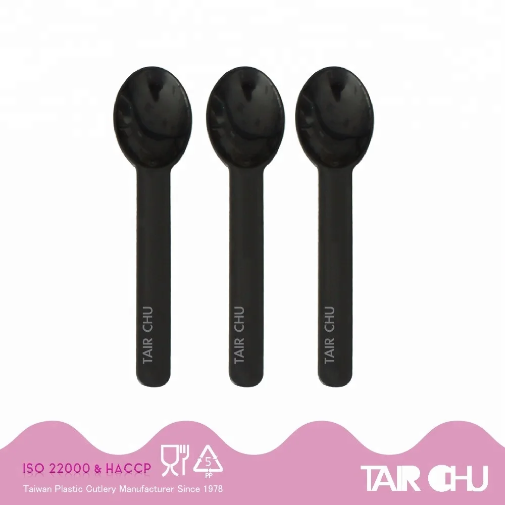 15cm Pink Color Disposable Yogurt and Ice Cream Plastic Spoon