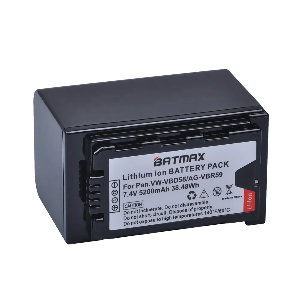 
5200mAH VW-VBD58 VBD29 VBD58 VBD78 AG-VBR59 Battery for Panasonic AJ-HPX260MC,HPX265MC,PX270,PX285MC,PX298,AG-FC100,HC-X1000 