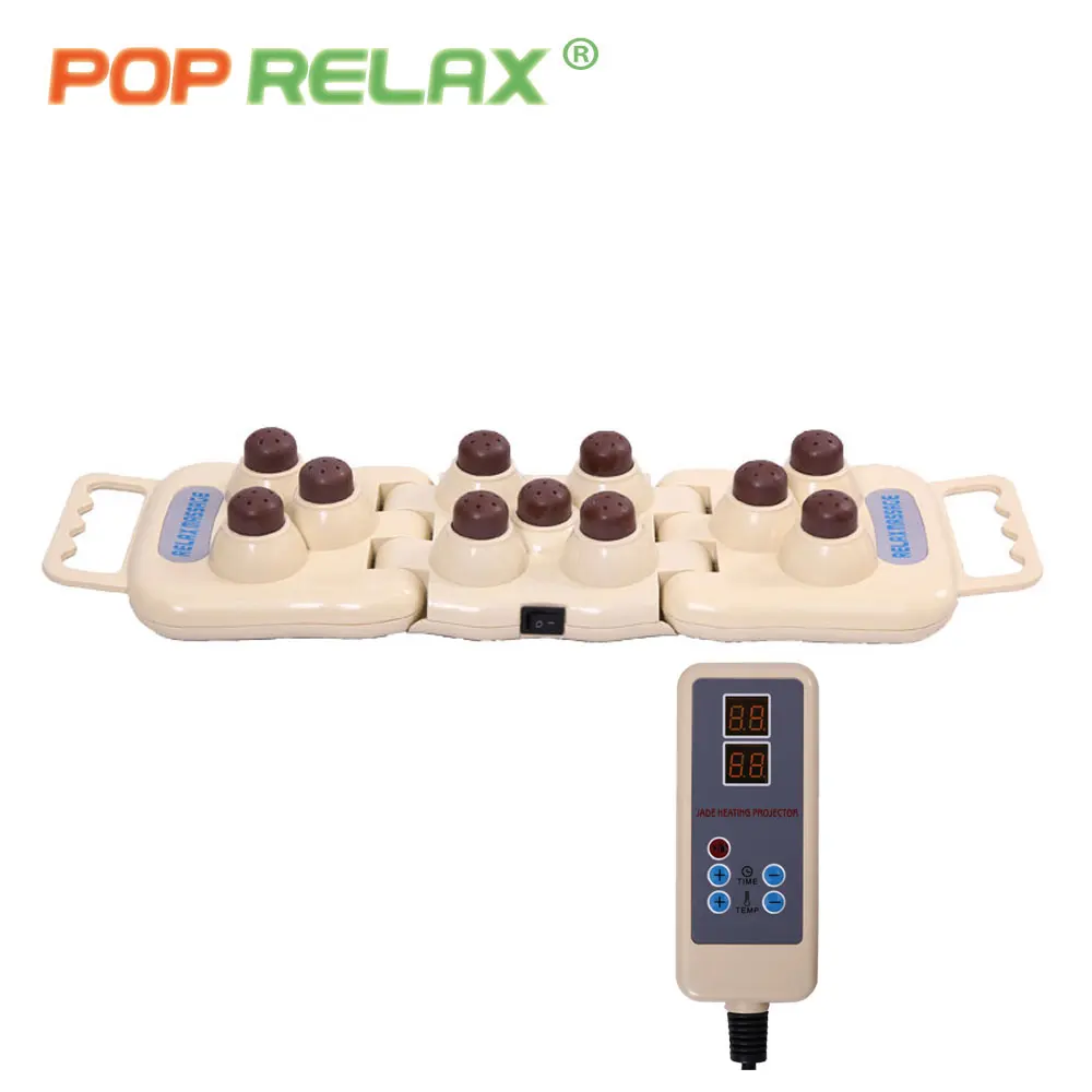 FCC CE 11 balls infrared heating projector massager tourmaline jade price handheld multifunctional thermal massage device