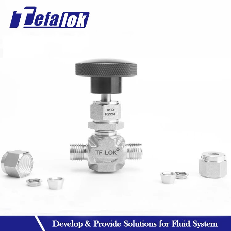 1/2 NPT Stainless Steel Needle Valve With Flange Ends 200psi Mounted Integral 1/8 inch Bonnet Needle Valve