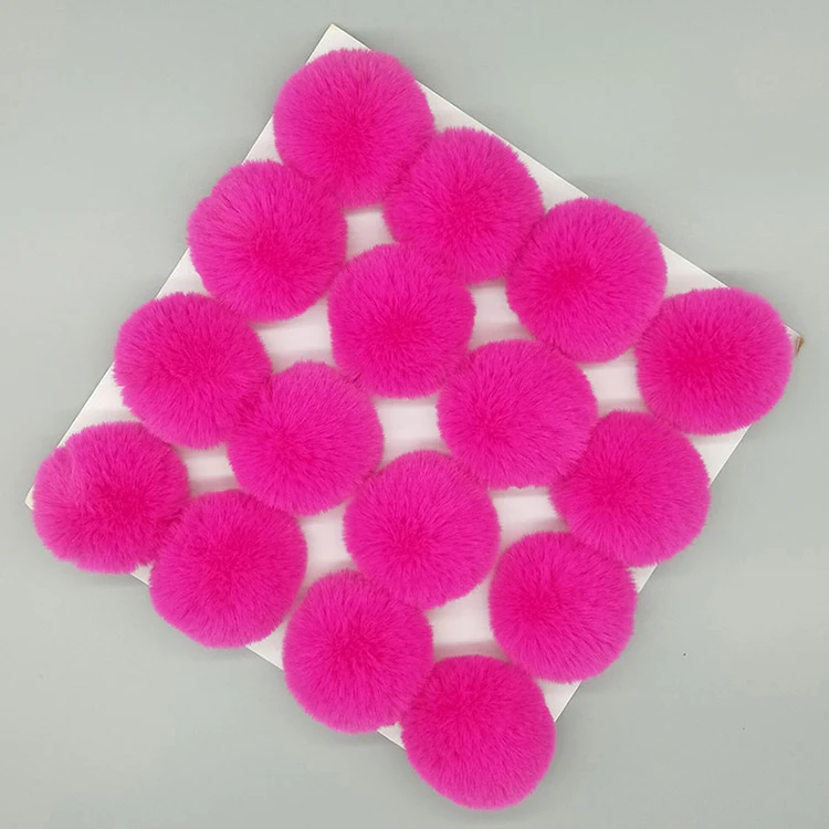 Оптовая продажа с фабрики, подвеска для сумки, пушистый миниатюрный шар из искусственного меха кролика рекс