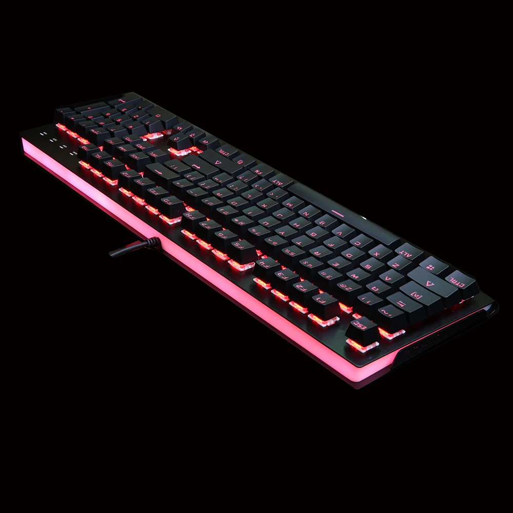 OEM Cheapest Cost Red Rgb Mechanical Keyboard Teclado Gamer With Cherry Mx Switch