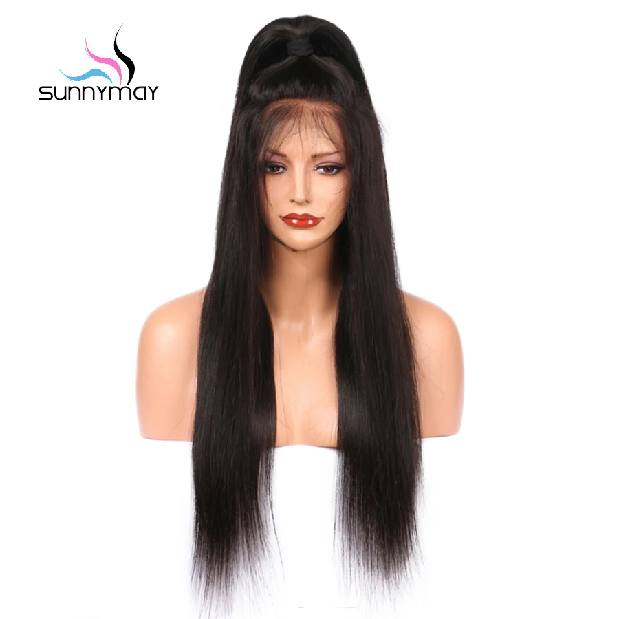 
Sunnymay Pre Plucked Full Lace Human Hair Wigs for black Women Silky Straigh Brazilian Remy Long Hair Lace Wigs With Baby Hair 