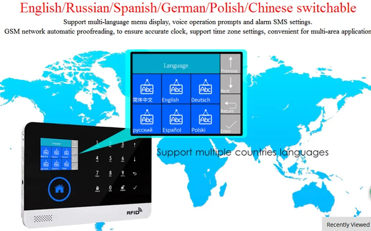 
WIFI/GSM PSTN dual network home burglar alarm system UIMI-103 